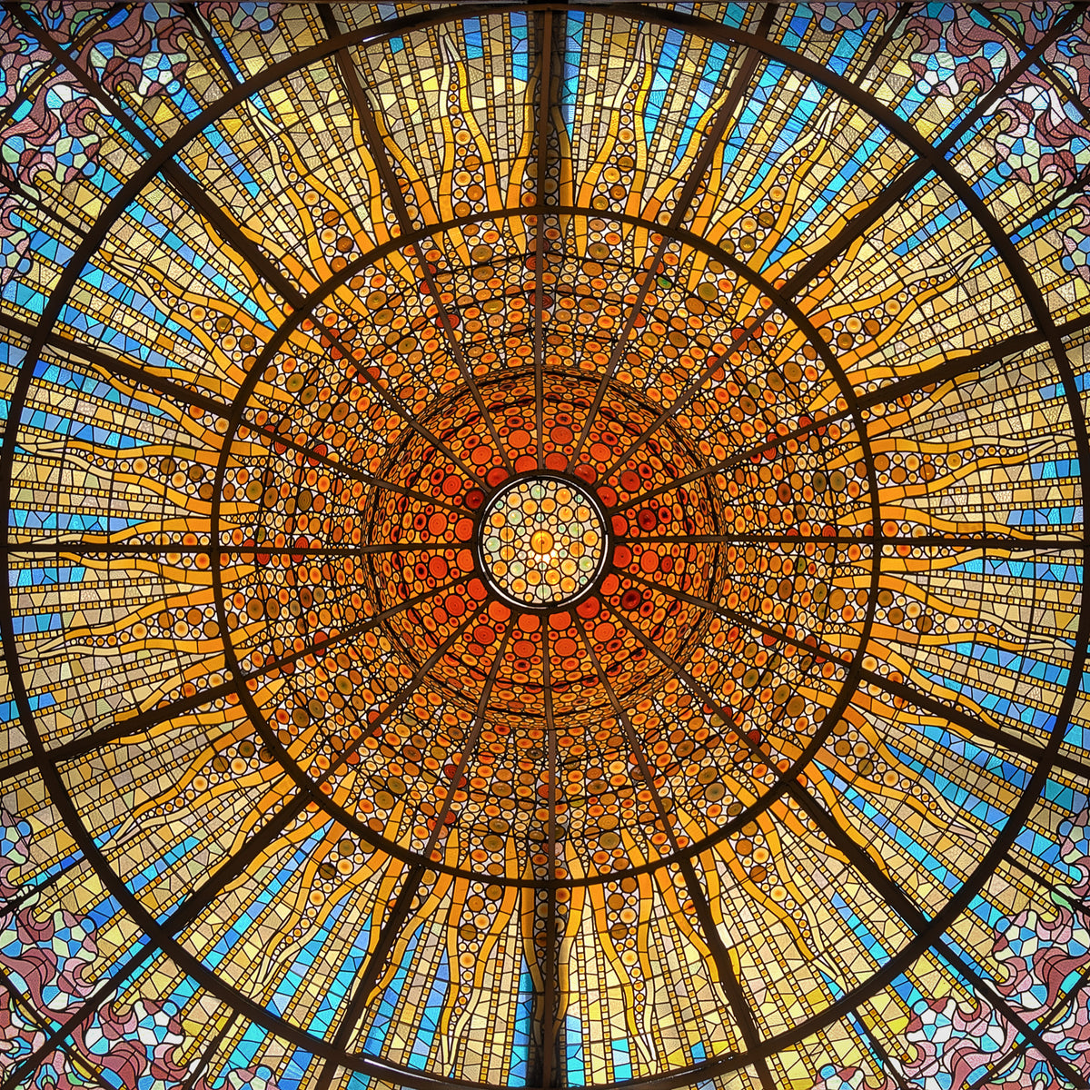Catalan Music Stained Glass